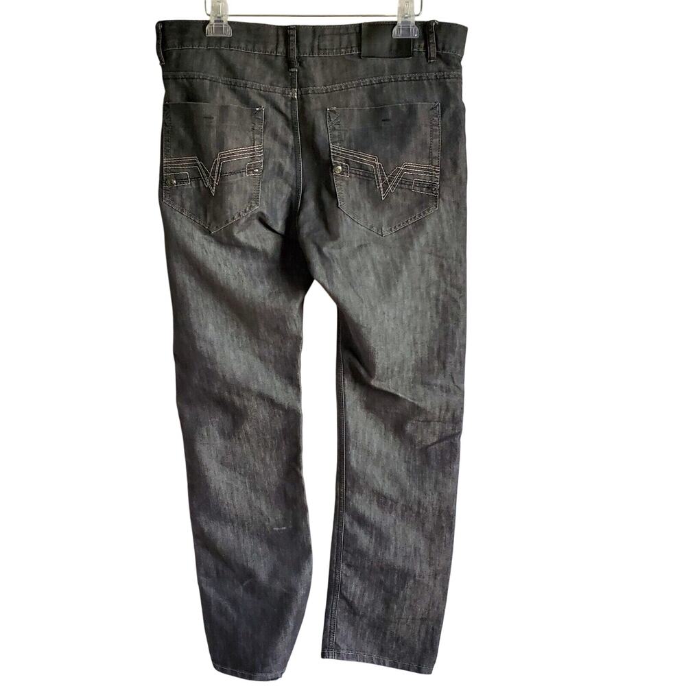 Blue Rag Jeans Mens Size 36 Charcoal Black Denim Distressed Streetwear Casual - Picture 2 of 16